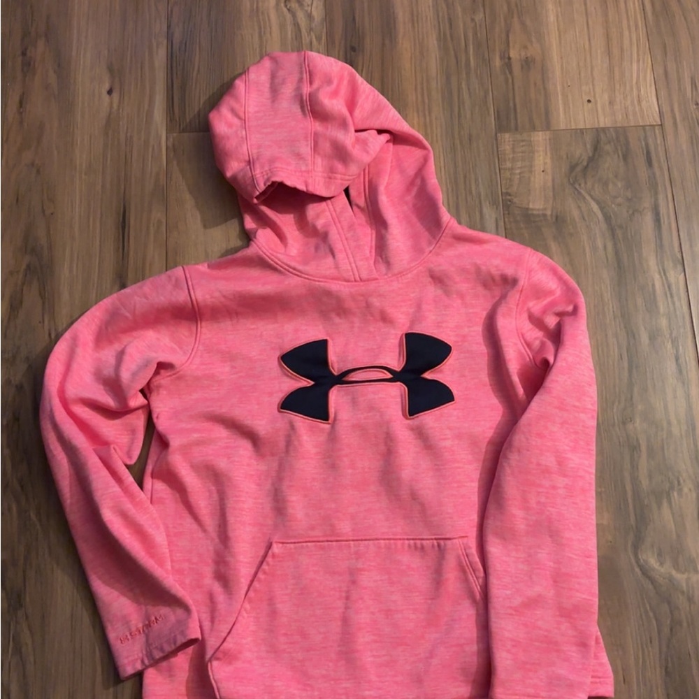 Women’s Under Armour Neon Pink and Black Hoodie